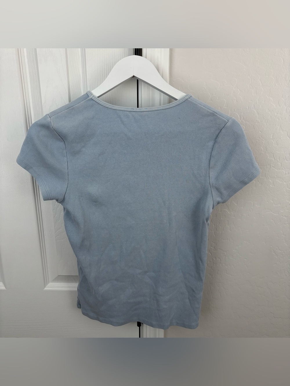 Cotton On Light Blue Ribbed Tee - Picture 4 of 9